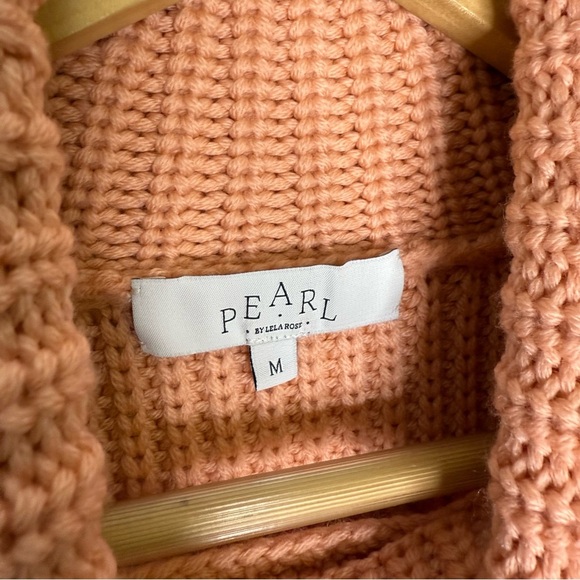 Pearl by Lela Rose Sleeveless Turtleneck Sweater Pink 100% Wool Size Medium - Picture 6 of 8